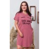 Dámska nočná košeľa domáce šaty Lady Lashes ružová 3XL Modrá