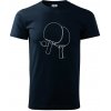 Rakety na stolný tenis jedným ťahom - Klasické pánske tričko vyššej gramáže - XS ( Tmavomodrá (veľmi tmavá - skoro čierna) )