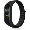 Nylonový športový remienok na hodinky pre Xiaomi Mi Smart Band 5 / 6 / 7 čierna farba