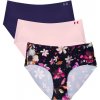 Dámske nohavičky Under Armour Pure Stretch Noshow Hipster - Print 3Pack Pink Dusk M