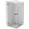 Mexen Lunar-B Duo výklopný sprchový kút 85 x 85 cm, číre sklo, čierna matná, 832-085L-085P-70-00