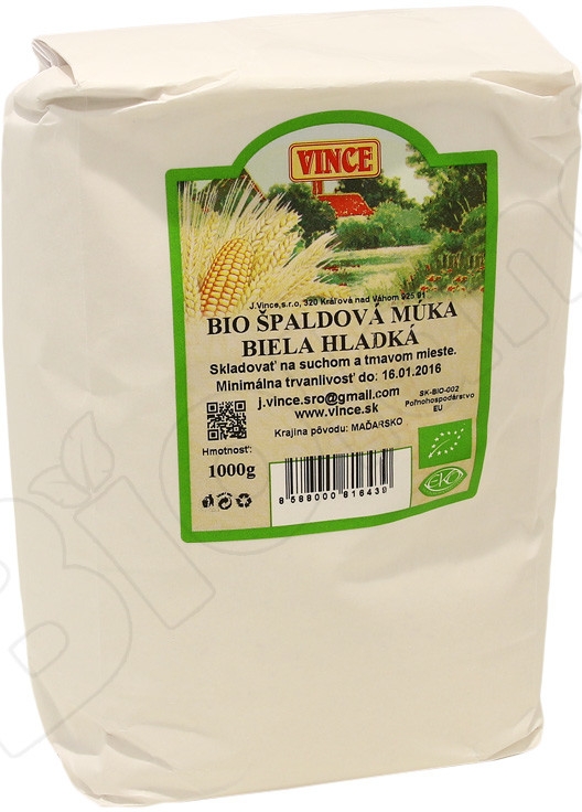 Vince Špaldová múka biela hladká Bio 1kg od 2,99 € - Heureka.sk