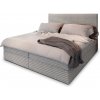 Manželská boxspring posteľ s úložným priestorom Samana 160x200 - sivá