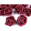 Dekoračná penová ruža Ø3-4 cm - 10 ks 20 bordó sv.