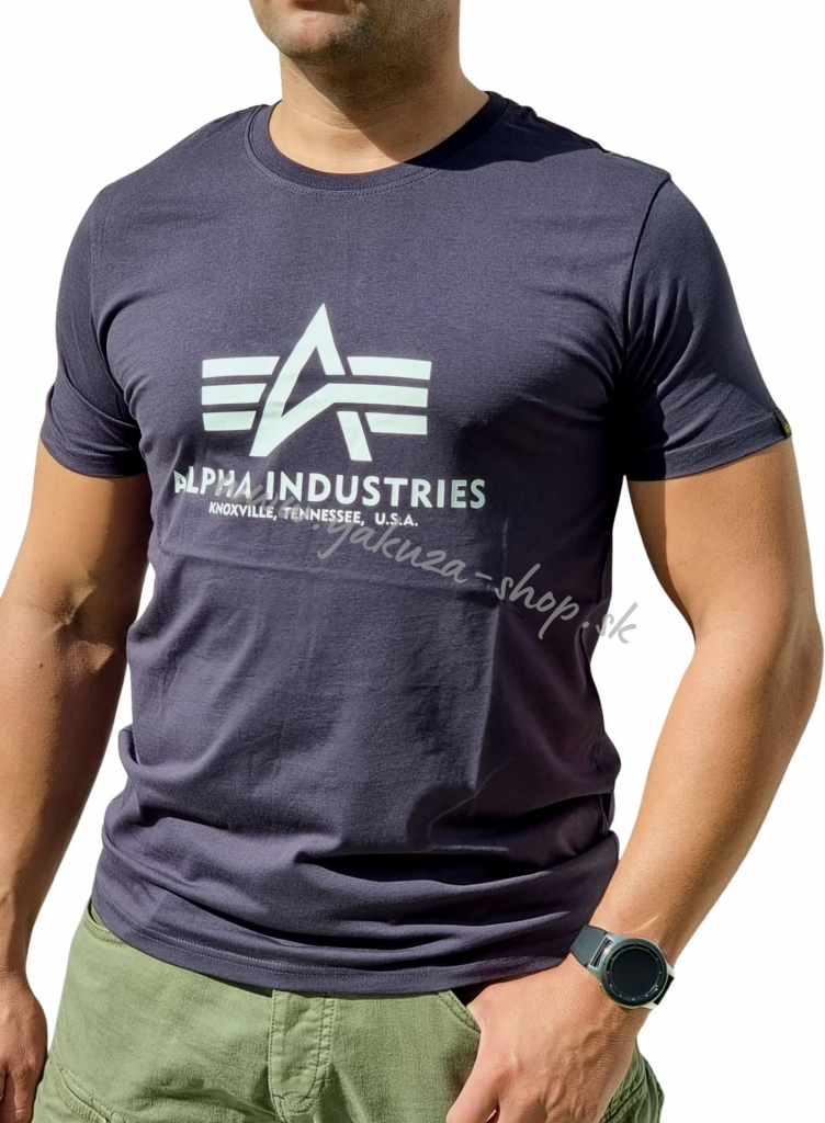 Alpha Industries Basic T-shirt tričko pánske iron grey šedá