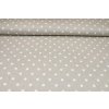 Mondo Italia Dekoračná látka biele bodky na béžovom, š. 140 cm Béžová Šírka 140 cm
