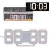 Plastické LED digitálne hodiny s budíkom, 3 intenzity svietenia - biele