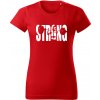 T-ričko Strong girl dámske tričko Farba trička: Bledosivá, Farba potlače: Čierna, Veľkosť: XS