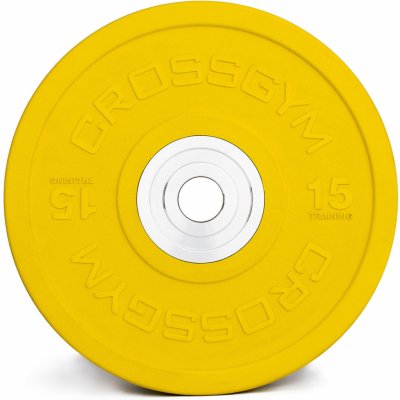 Kotouč Bumper Plate TRINFIT gumový 15 kg /50 mm CrossGym