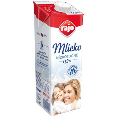 Rajo Trvanlivé mlieko nízkotučné 0,5% 1l od 1,27 € - Heureka.sk