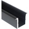 Ledco difuzora Zapustný hliníkový profil CC09 čierny, 40x30 mm, bez difuzora N28