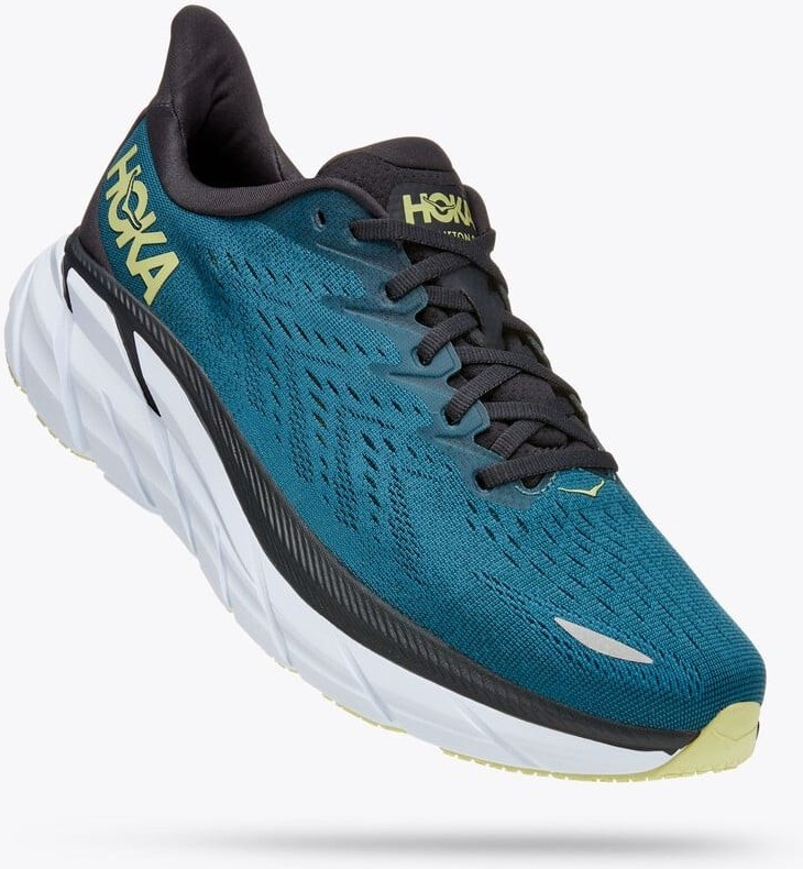 Hoka One Mens Clifton 8 blue coral butterfly