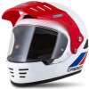 Prilba CASSIDA FormX FlatOut (biela/modrá/červená/červený šilt) XS