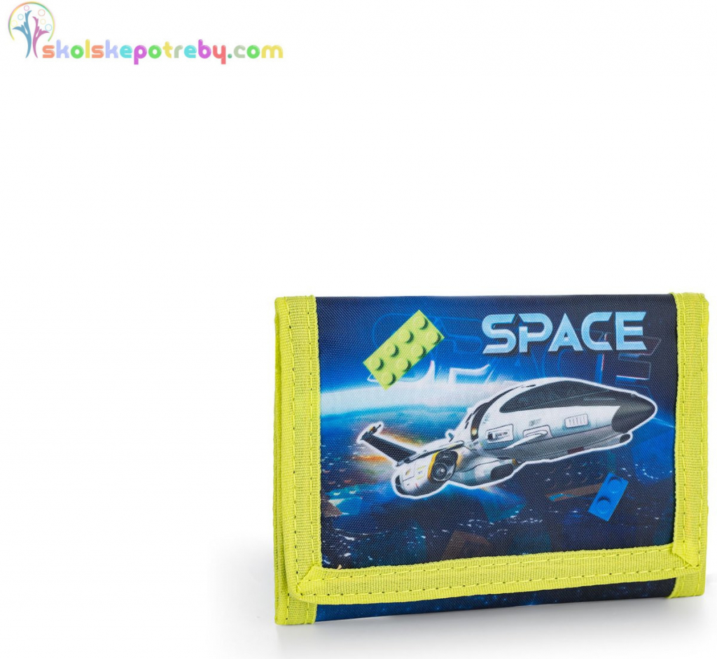 oxybag Detská textilná peňaženka so šnúrkou na krk Space