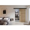 VILEN DOOR Posuvné dvere na stenu WERDI (Čierna garniža) (komplet)- Dub Sonoma, 76/205 cm