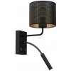 Luminex | Nástenná lampa LOFT SHADE 1xE27/60W+1xG9/8W/230V čierna/zlatá | LU5246