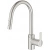 Drezová batéria GROHE Feel s vyťahovacou spŕškou, 2 prúdy supersteel 31486DC1