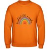 AWDis Mikina - Dúha s nápisom - Beautiful like a rainbow - Orange Crush - XS - Pánske