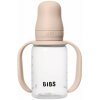 Plastová fľaša BIBS 150 ml, antikoliková, 6m+, silikónový cumlík, bez BPA, Blush
