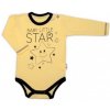 Baby Nellys Body dlhý rukáv žlté Baby Little Star