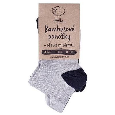 Vlnka Detské bambusové ponožky členkové 2 páry