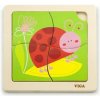 Drevené puzzle pre najmenších Viga 4 ks Lienka