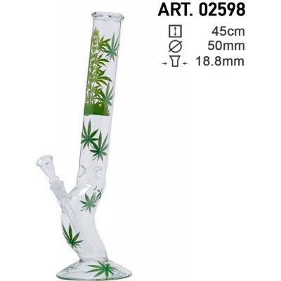 Black Leaf Sklenený bong Breitseite 30cm