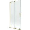 Mexen Velar L, 2-krídlová posuvná vaňová zástena 95 x 150 cm, 8mm číre sklo, zlatý lesklý profil, 896-095-003-01-50