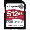 Kingston Technology Canvas React Plus 512 GB SDXC UHS-II Trieda 10 (SDR2V6/512GB)