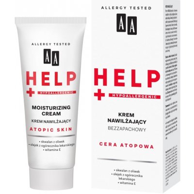 AA Cosmetics Help Atopic Skin hydratačný krém bez parfumácie 0% Allergens Parabens Color Additives 50 ml