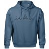 Ekg yoga - Oversized mikina pánska Moon - kratšia + širšia - 3XL ( Denim )