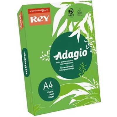 REY Adagio Farebný papier A4 80 g zelený