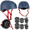 Detská cyklistická prilba s nastavením + Sada chráničov na skateboard, veľkosť XS