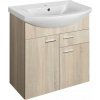 Aqualine zoja umývadlová skrinka 71,5x74x34cm, dub platin 51175