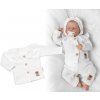 Baby Nellys Pletený svetrík s volánikom Girl biely Baby Nellys Veľ. 74