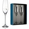 Swarovski Element poháre na šampanské Amore s kamienkami 2 x 210 ml