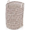 FunPlay FP-8697 Úložný box na hračky, Kôš na hračky 42x32 cm, bielo-hnedý