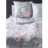 Bierbaum obliečka bavlnený satén 3676 Grey Roses - 140x200 / 70x90 cm
