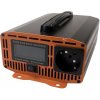 HOULI Napájací menič 12V na 230V, 800W/1600W, čistá sínusoida, 1 zásuvka HPGC0008U 12V/50Hz/230V/EU