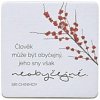 Korkový podtácek Člověk může být (Sri Chinmoy)