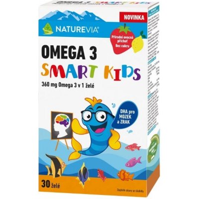Naturevia Omega 3 Smart Kids 30 želé