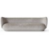 Ferm Living Pohovka Rico Faded Velvet Concrete, 4-miestna – sivá