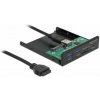 Delock 3.5” USB 3.2 Gen 1 přední panel 1 x USB Type-C™ + 2 x USB Typu-A + SD a slot Micro SD 64058 DeLock