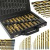 Sada vrtákov HSS do kovu 170ks 1mm – 10mm titán M22306