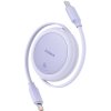 Baseus KF2332517 mini navíjací dátový Free2Pull Type-C na Type-C60 W 1m fialový