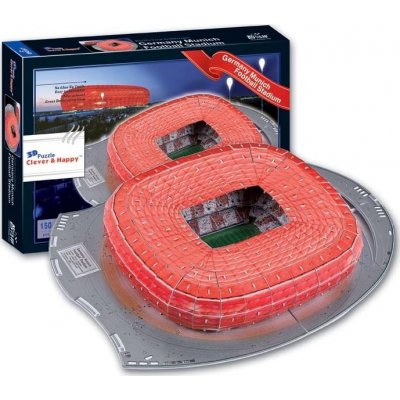 CLEVER&HAPPY 3D puzzle Stadion Allianz Arena - FC Bayern Mnichov 150 ks