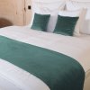 Biante Zamatový prehoz/behúň na posteľ Velvet Prémium SVP-022 Ľadovo zelený 50x180 cm