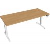Hobis Pracovný stôl Motion, PO, 2S, 180x70,5-120,5x80 cm, dub/biela