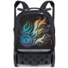Školská a cestovná taška na kolieskach Nikidom Roller UP XL Wild Fire (27 l), Čierna