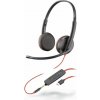 HP Poly POLY Blackwire 3225 Slúchadlá s mikrofónom Kábel Pres hlavu Hovor / hudba USB Typ-C Čierna (209751-101)
